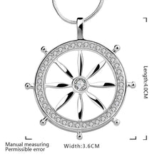 silver plated chain wheel necklaces pendants for women men jewelry smtn7 J4U66
