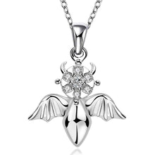 silver plated chain wings necklaces pendants for women men jewelry smtn75 J4U66