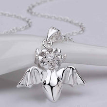silver plated chain wings necklaces pendants for women men jewelry smtn75 J4U66