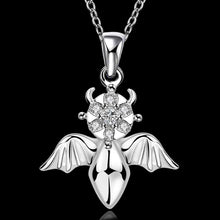 silver plated chain wings necklaces pendants for women men jewelry smtn75 J4U66