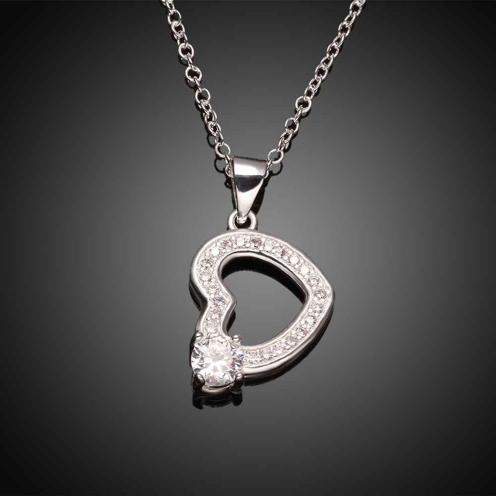 silver statement necklace hearts neon bijoux femme fspn002 J4U66