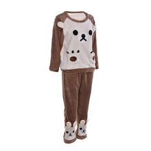 pajama women flannel animal pajama sets sleepwear bear/ girl/ coral fleece pajama J4U66