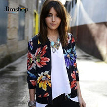 women jacket tops woman Long Sleeve Printed sweatshirt cardigan Zipper Jacket Coat Outwear plus size  J4U66