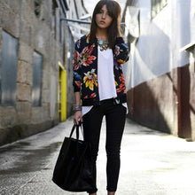 women jacket tops woman Long Sleeve Printed sweatshirt cardigan Zipper Jacket Coat Outwear plus size  J4U66
