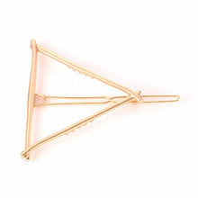 women's s gold silver plated metal triangle hair clip jewelry for women accessories pinzas de pelo J4U66