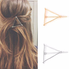 women's s gold silver plated metal triangle hair clip jewelry for women accessories pinzas de pelo J4U66