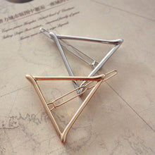 women's s gold silver plated metal triangle hair clip jewelry for women accessories pinzas de pelo J4U66