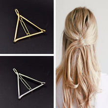 women's s gold silver plated metal triangle hair clip jewelry for women accessories pinzas de pelo J4U66